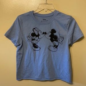 Women’s Mickey and Minnie T-shirt Crop Top